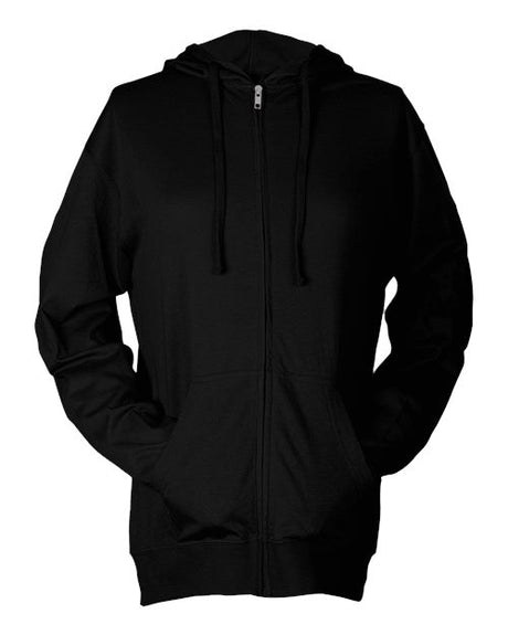 Tultex Unisex Beach Full-Zip Hooded Long Sleeve T-Shirt