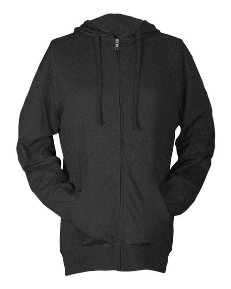 Tultex Unisex Beach Full-Zip Hooded Long Sleeve T-Shirt