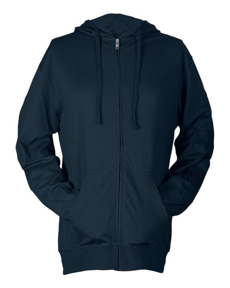 Tultex Unisex Beach Full-Zip Hooded Long Sleeve T-Shirt