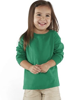 Rabbit Skins® Toddler Crew Neck Long-Sleeve Fine Jersey T-Shirt - 3302