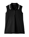 Devon & Jones® CrownLux Performance Ladies Plaited Tipped Sleeveless Polo