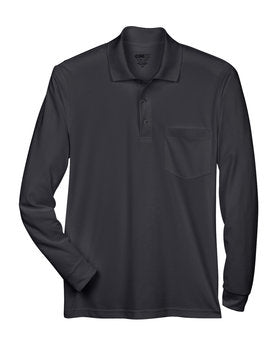 CORE® Adult Pinnacle Performance Long-Sleeve Piqué Polo with Pocket