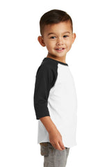 RADYAN® Toddler Baseball Fine Jersey Three-Quarter Sleeve T-Shirt