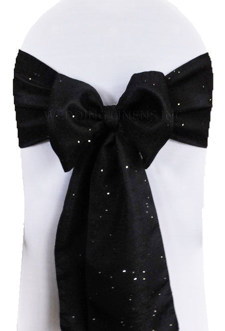 Sequin Chair Sash Sample Black