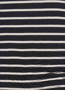Stripe Stretch Knit Fabric Black/Ivory