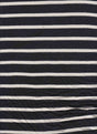 Stripe Stretch Knit Fabric Black/Ivory