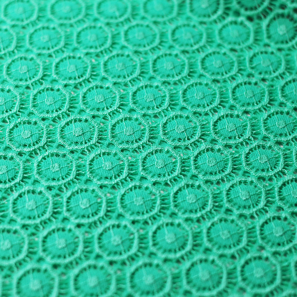 Victorian Stretch Lace Nylon Spandex Fabric - Multiple Colors, Polka Dot Lace, 58/60" Width, 170 GSM (1 Yard)