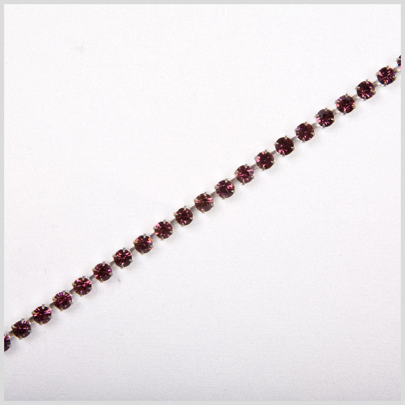 Amethyst/Silver Metal & Czech Rhinestone