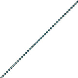 Aquamarine/Silver Metal & Czech Rhinestone