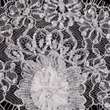White Beaded Lace Trim - 4.5"