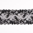 Black Beaded and Sequined Lace Trim - 6.5"