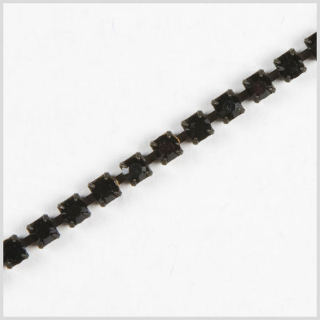 Jet Black Metal & Czech Rhinestone