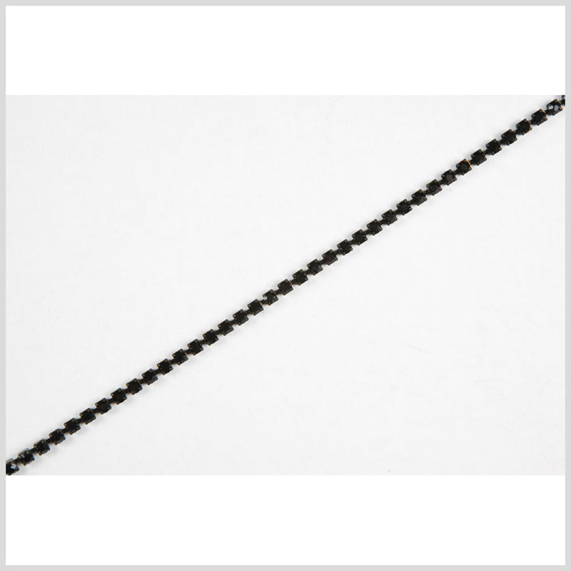 Jet Black Metal & Czech Rhinestone