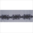 2.5" Dark Blue Fancy Beaded Rhinestone Trim