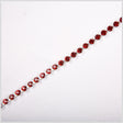 Siam/Silver Metal & Czech Rhinestone