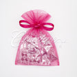 5"X 6.5" Organza Pouches-Sold By A Dozen Pieces ( 6 Pieces/Inner Pack) (Hot Pink)