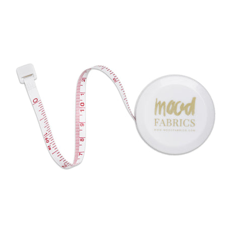 Mood Fabrics Retractable Tape Measure - 60" - White