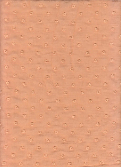 1 Yard Waffle Swiss Dot Chiffon Woven Fabric Textured Sheer Soft Drapery 59/60" Width