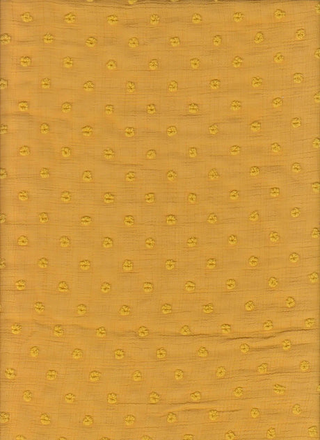 1 Yard Waffle Swiss Dot Chiffon Woven Fabric Textured Sheer Soft Drapery 59/60" Width