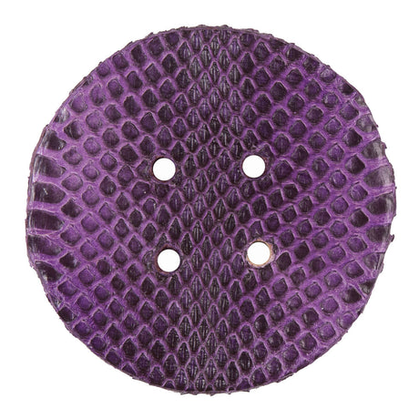 Royal Lilac Snakeskin Covered 4-Hole Button - 96L/61mm