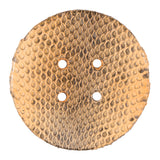 Cashew Snakeskin Covered 4-Hole Button - 96L/61mm
