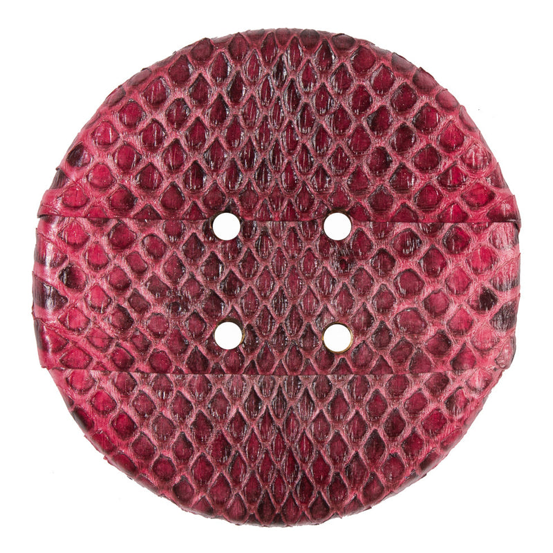 Formula One Snakeskin Covered 4-Hole Button - 96L/61mm