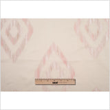 Reversible Pink/Pearl Geometric Polyester Satin