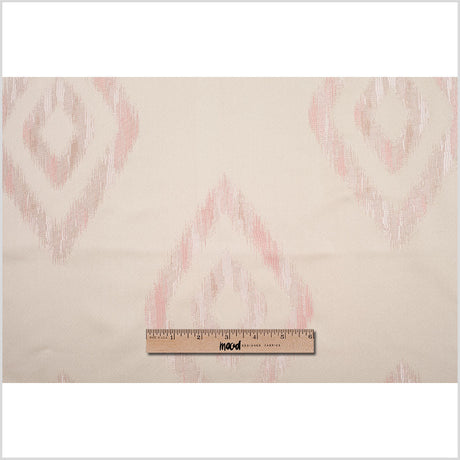 Reversible Pink/Pearl Geometric Polyester Satin