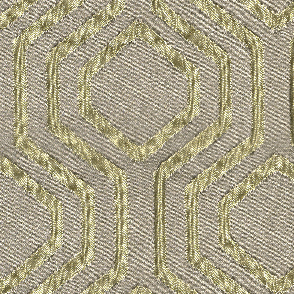 Beige Geometric Brocade