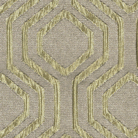 Beige Geometric Brocade
