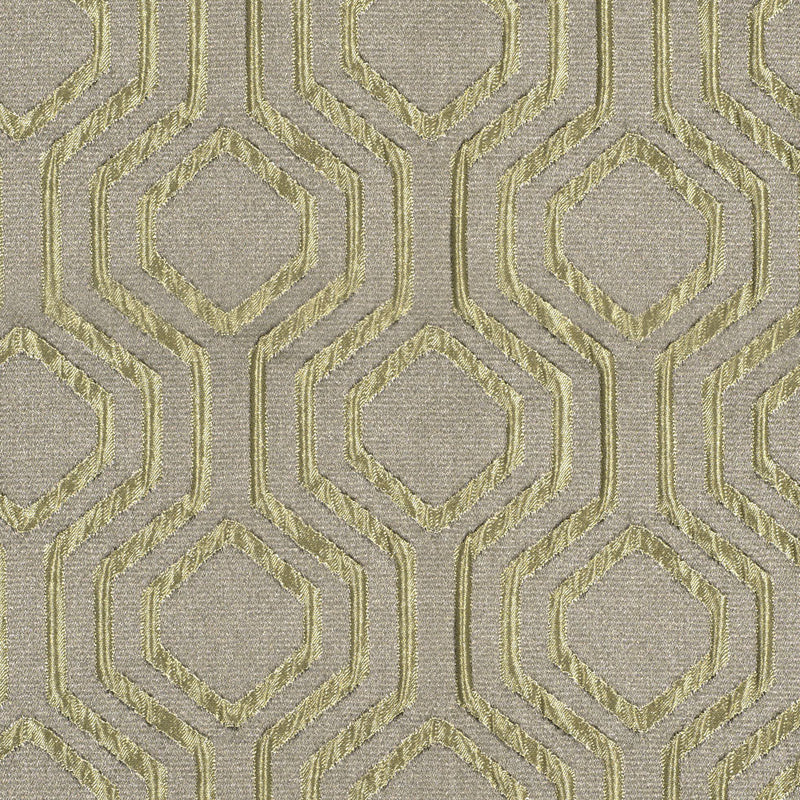 Beige Geometric Brocade