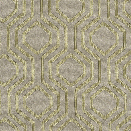 Beige Geometric Brocade