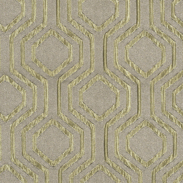 Beige Geometric Brocade