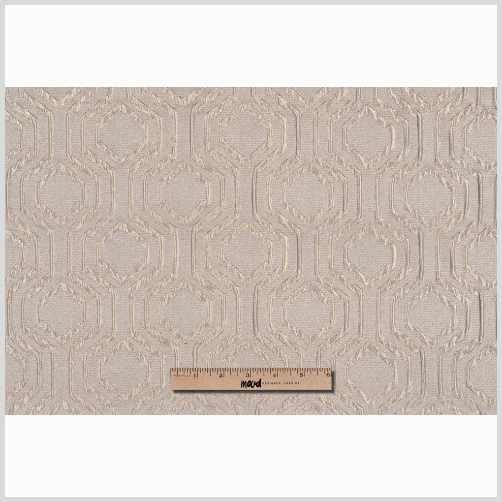 Ivory Geometric Brocade