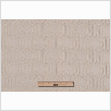 Ivory Geometric Brocade