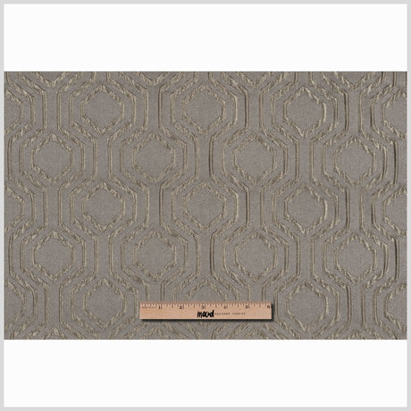 Gunmetal Geometric Brocade
