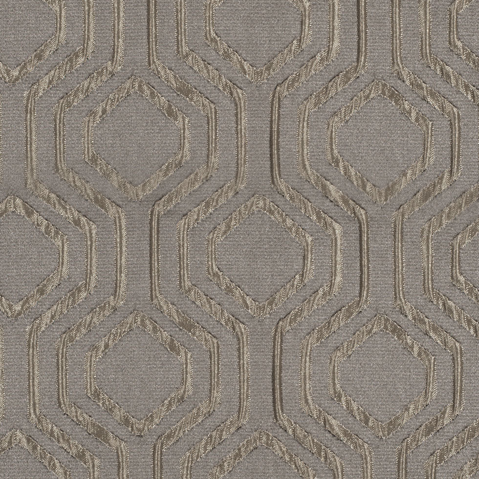 Gunmetal Geometric Brocade