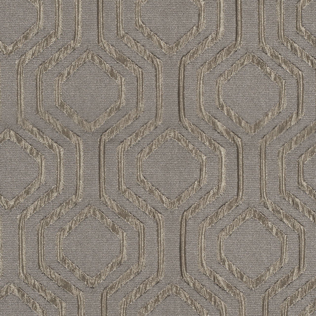 Gunmetal Geometric Brocade