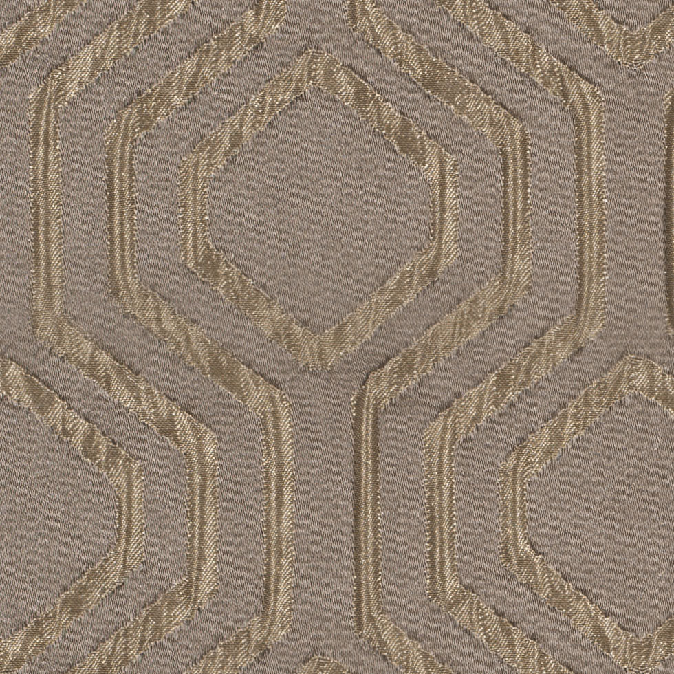 Taupe Geometric Brocade