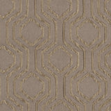 Taupe Geometric Brocade