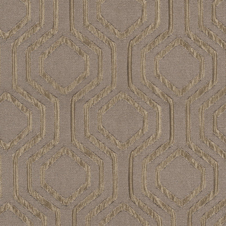 Taupe Geometric Brocade