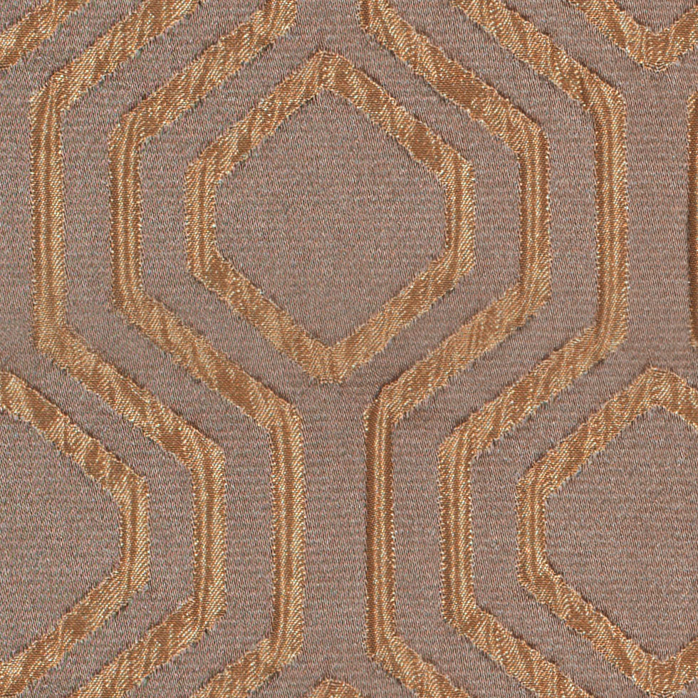 Taupe Geometric Brocade