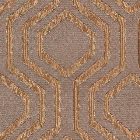 Taupe Geometric Brocade
