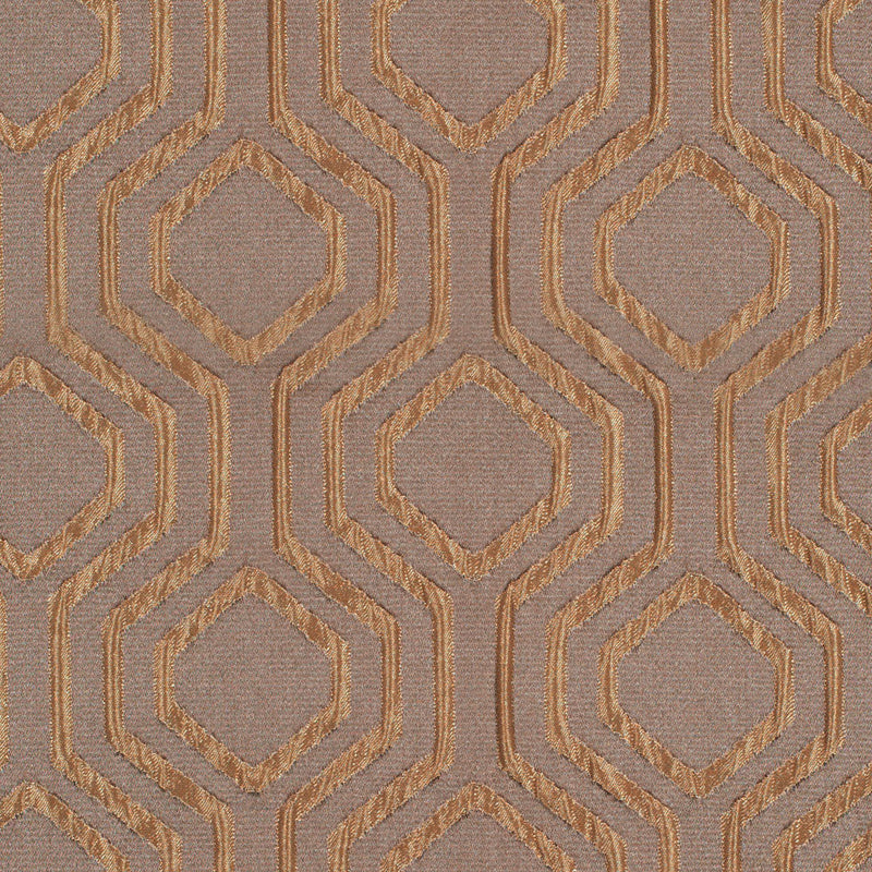 Taupe Geometric Brocade