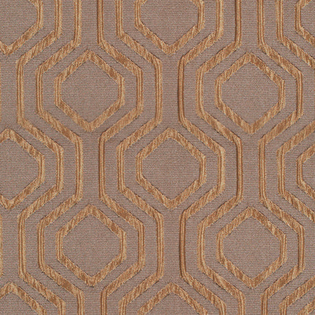 Taupe Geometric Brocade