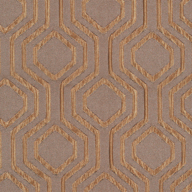 Taupe Geometric Brocade