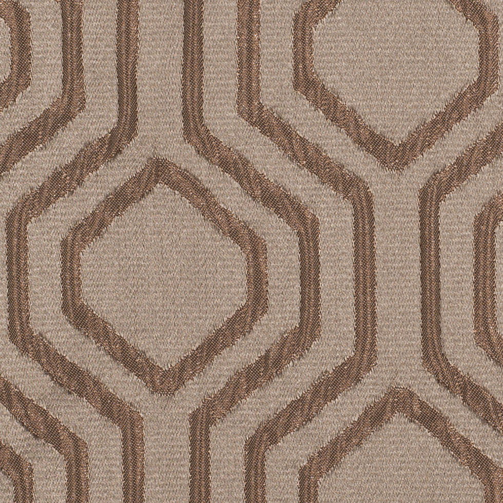 Taupe Geometric Brocade