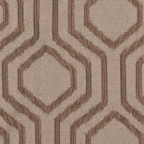 Taupe Geometric Brocade