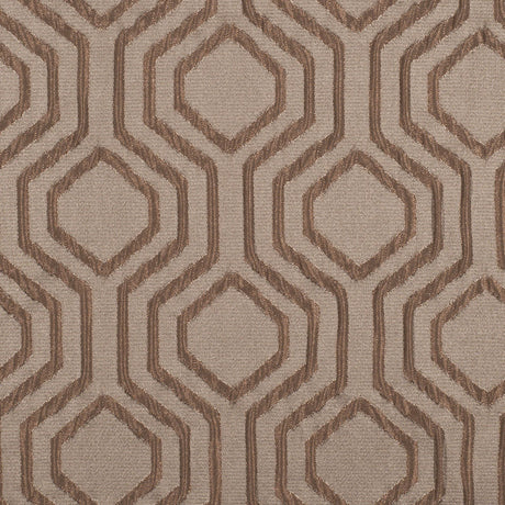 Taupe Geometric Brocade