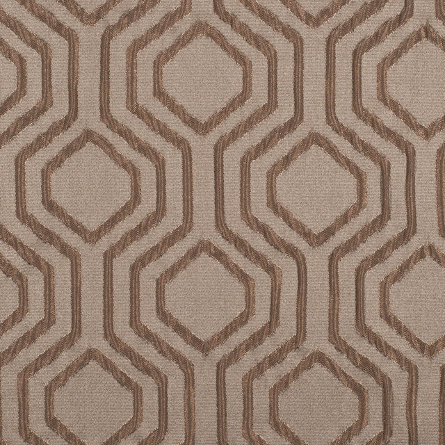 Taupe Geometric Brocade